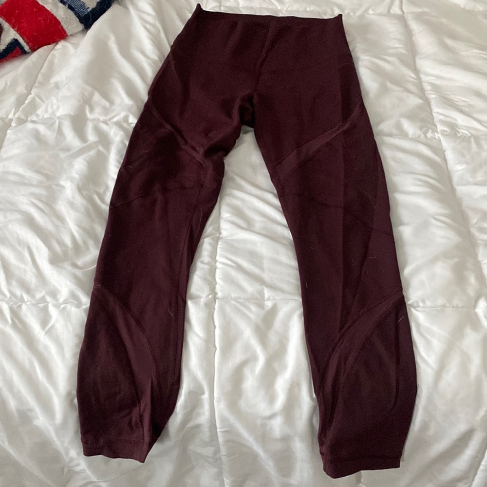 Maroon Lululemon Mesh Panels